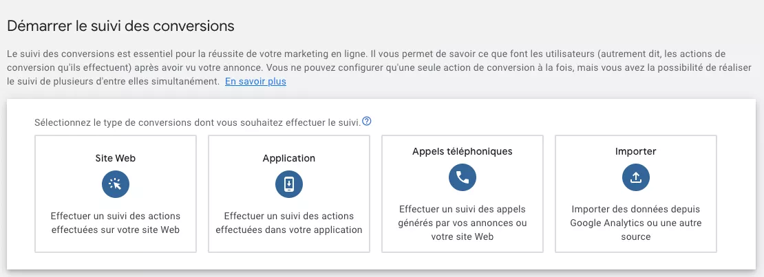 Étape 2.4 – Suivi des conversions Google Ads