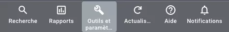 Étape 2.1 – menu Google Ads outils et paramètres