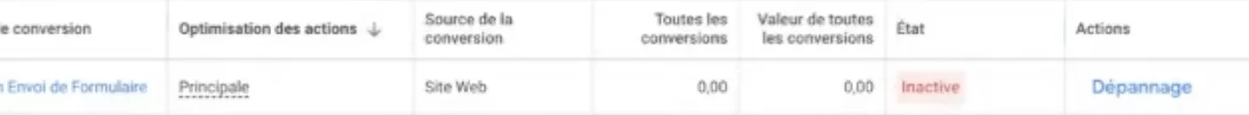 Étpae 4.4 – confirmation création de balise en état inactif