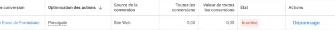 Étpae 4.4 – confirmation création de balise en état inactif