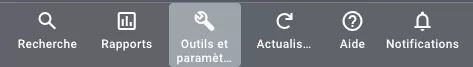 Étape 2.1 – menu Google Ads outils et paramètres